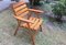 Mid-Century Patinated Wood Folding Garden or Patio Elbow Chair, 1960s 1