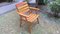 Mid-Century Patinated Wood Folding Garden or Patio Elbow Chair, 1960s 2