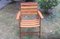 Mid-Century Patinated Wood Folding Garden or Patio Elbow Chair, 1960s 8