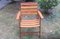 Mid-Century Patinated Wood Folding Garden or Patio Elbow Chair, 1960s, Image 8