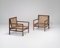 Cane & Rosewood Armchairs attributed to Joaquim Tenreiro, 1958, Set of 2, Image 2