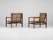 Cane & Rosewood Armchairs attributed to Joaquim Tenreiro, 1958, Set of 2 3