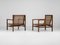 Cane & Rosewood Armchairs attributed to Joaquim Tenreiro, 1958, Set of 2, Image 3