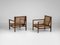 Cane & Rosewood Armchairs attributed to Joaquim Tenreiro, 1958, Set of 2, Image 4