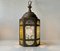 Italian Art Deco Pendant Lamp in Colored Glass & Brass, 1940s 13