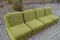 Vintage Modular Lime Green Velour Sofa, 1970s, Set of 5 9