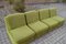 Vintage Modular Lime Green Velour Sofa, 1970s, Set of 5, Image 9