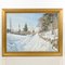Harald Pryn, Winter Landscape, 1949, Oil on Panel, Framed 1
