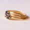 Vintage 18k Gold Ring with Sapphires, 1950s / 60s 4