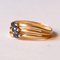 Vintage 18k Gold Ring with Sapphires, 1950s / 60s, Image 4