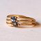 Vintage 18k Gold Ring with Sapphires, 1950s / 60s, Image 3