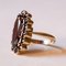 Vintage 8k Gold Daisy Ring mit Granaten, 1960er 4