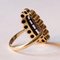 Vintage 8k Gold Daisy Ring mit Granaten, 1960er 10