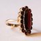 Vintage 8k Gold Daisy Ring with Garnets, 1960s 13