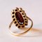 Vintage 8k Gold Daisy Ring with Garnets, 1960s 9