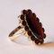 Vintage 8k Gold Daisy Ring with Garnets, 1960s 12