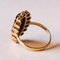 Bague Marguerite Vintage en Or 8k avec Grenats, 1960s 7