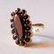 Vintage 8k Gold Daisy Ring with Garnets, 1960s 2