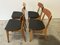 Sedie da pranzo in teak e nappa di Farstrup Furniture, Danimarca, anni '60, set di 4, Immagine 4