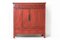 Antiker chinesischer Schrank mit rotem Lack 1