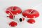 Small Mid-Century Danish Red Model RA Pendant Lamps by Piet Hein for Lyfa, 1960s, Set of 2, Image 5