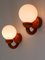 Mid-Century Modern Swedish Sconces in Pine and Opaline Glass, 1960s, Set of 2, Image 2