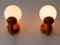 Mid-Century Modern Swedish Sconces in Pine and Opaline Glass, 1960s, Set of 2 19