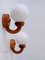 Mid-Century Modern Swedish Sconces in Pine and Opaline Glass, 1960s, Set of 2, Image 7