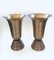 Belgian Art Deco Trumpet Vase Set in Brass from Valor AP, 1930s, Set of 2 13