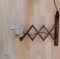 Vintage Adjustable Scissor Wall Lamp in Teak with Vinyl-Covered Shade, 1960s 3