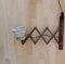 Vintage Adjustable Scissor Wall Lamp in Teak with Vinyl-Covered Shade, 1960s, Image 3