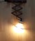 Lampada da parete regolabile vintage in teak con paralume rivestito in vinile, anni '60, Immagine 5