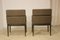 Cube Leon Armchairs in Brown Fabric, 1960s, Set of 2 9