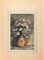 Gabriel Belot, Blumentopf Gemälde, 1920er, Tinte & Aquarell auf Papier 1