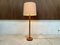 Solid Teak Floor Lamp with Wild Silk Lampshade from Domus, 1960s, Image 16