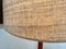 Solid Teak Floor Lamp with Wild Silk Lampshade from Domus, 1960s, Image 6