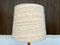 Solid Teak Floor Lamp with Wild Silk Lampshade from Domus, 1960s 2