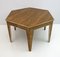 Mid-Century Extendable Dining Table in Wood and Brass, 1970s, Image 1