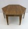 Mid-Century Extendable Dining Table in Wood and Brass, 1970s, Image 12
