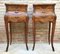 French Classic Louis VX style Marquetry Nightstands with Three Drawers, 1920s, Set of 2 6