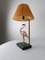 Lampada Flamingo in cristallo di Murano e bronzo di Licio Zanetti, anni '70, Immagine 1