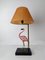 Lampada Flamingo in cristallo di Murano e bronzo di Licio Zanetti, anni '70, Immagine 3