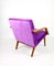 Fauteuil Vintage Violet et Palissandre, 1970s 9