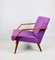 Fauteuil Vintage Violet et Palissandre, 1970s 7