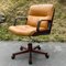 Mid-Century Swivel Brown Desk Office Chair by Vaghi, Italy, 1970s 1