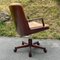 Mid-Century Swivel Brown Desk Office Chair by Vaghi, Italy, 1970s 2