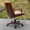 Mid-Century Swivel Brown Desk Office Chair by Vaghi, Italy, 1970s, Image 2