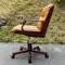 Mid-Century Swivel Brown Desk Office Chair by Vaghi, Italy, 1970s 4