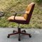 Mid-Century Swivel Brown Desk Office Chair by Vaghi, Italy, 1970s, Image 4
