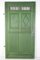 Antique Austrian Folk Green Painted Door, 1800s, Image 1